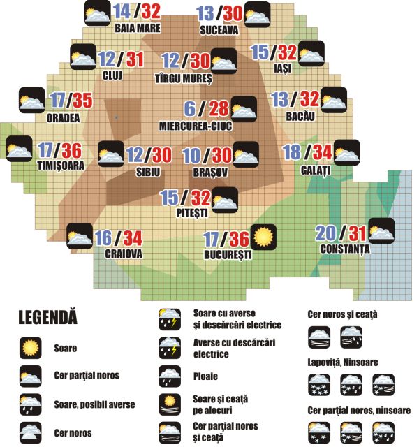 Prognoza meteo (21.08. - 22.08.2025)